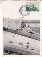 Belgique - Carte Postale De 1938 - Oblit Bruxelles - Roi Léopold III - Avions - Valeur 8,00 Euros - Brieven En Documenten