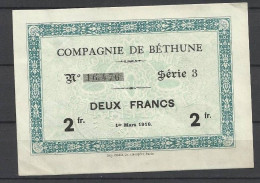 COMPAGNIE DE BETHUNE . 2 FRANCS . - Bons & Nécessité