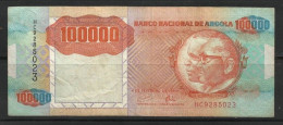 Angola 1991 100,000 Kwanzas ERROR . 10000 Au Lieu De 100000 . - Angola