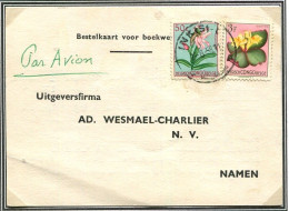 Congo Inkisi Oblit. Keach 10(-C) Sur C.O.B. 307 + 314 Sur Carte Commerciale Vers Namen ( Namur ) Le 18/08/1958 - Lettres & Documents