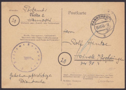 Hannover 1: Dienstsache Mit Nachgebühr, O, 31.10.45 - Lettres & Documents