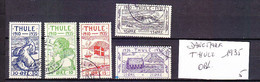 TIMBRE . . . . . . . . . . DANEMARK THULE 1935 1936 SERIE N° 1 à 5 - Used Stamps