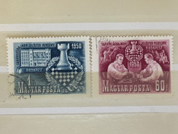 Hungaria Used Échecs Chess 1950 - Used Stamps