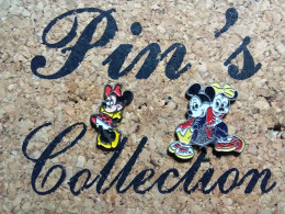 2 PIN'S  "Mickey Et Minnie" _DP222 - Disney