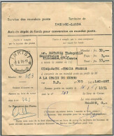 Congo Inkisi Oblit. Keach 8B1 Sur Avis De Dépôt De Fond Le 01/06/1951 - Cartas & Documentos