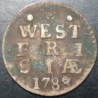 Provincial Dutch Netherlands West Friesland 2 Stuiver 1788/7 Silver Overstruck - Monnaies Provinciales