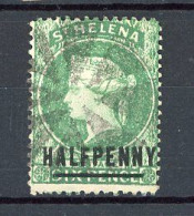 ST. HELENA  Yv. N° 12a Fil CA  Type VI  (o)  6p Vert Cote  8 Euro BE   2 Scans - St. Helena