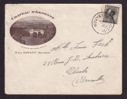 DDFF 894 -- Chateau D Ardenne à HOUYET - Enveloppe Illustrée TP Col Fermé HOUYET 1936 - Groupement D' HOTELS - 1934-1935 Léopold III