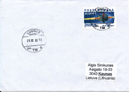 Romania Cover Sent To Lithuania 20-2-2003 Single Franked - Brieven En Documenten