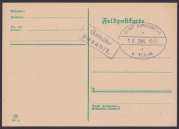 Hoppegarten: Feldpostkarte, O, Mit Ra "Gebühr Bezahlt", 16.1.46, Blanko - Briefe U. Dokumente