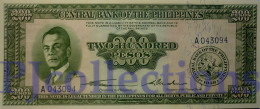 PHILIPPINES 200 PESOS 1949 PICK 140a UNC - Filippijnen