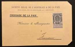 PRE 209A Bruxelles 06 Sur Carte "Société Belge De L'arbitrage & De La Paix" - Rollo De Sellos 1894-99