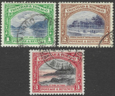 Trinidad & Tobago. 1935-37 Definitives. 1c, 2c, 3c Used. P13X12½ SG 230a, 231a, 232a. M4035 - Trinidad & Tobago (...-1961)