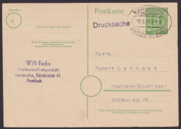 Karlsruhe: P950, O, Bedarf, Oval "Gebühr Bezahlt", 13.9.46, Zudruck "Willi Focke" - Lettres & Documents