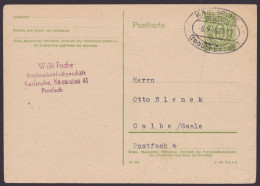 Karlsruhe: P900b, O, Bedarf, Oval "Gebühr Bezahlt", 6.9.46, Zudruck "Willi Focke" - Lettres & Documents