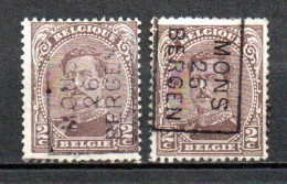 3661 Voorafstempeling Op Nr 136 - MONS 26 BERGEN - Positie A & B - Roulettes 1920-29