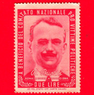 ITALIA - Nuovo - A Beneficio Del Comitato Nazionale Pro Vittime Politiche -  Bruno Buozzi - Roma 1944 - 2 Lire - Fiscale Zegels