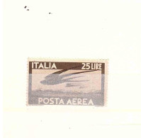 L.25 DEMOCRATICA POSTA AEREA - 1946-60: Mint/hinged