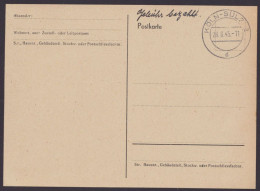 Köln-Sülz: Handschr. "Gebühr Bezahlt", 28.8.45, Blanko - Lettres & Documents