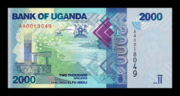 Uganda 2000 Shillings 2010 Pick 50a Sc Unc - Uganda