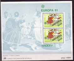 PORTUGAL - MADERE - 1981 - BF N°2 (cote6.00) - Blokken & Velletjes