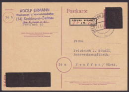 Kressbronn: PE 814 II, O, Bedarf, Handschr. Gebühr Ergänzt "6", 29.5.46 - Storia Postale