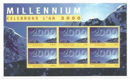 2000 Congo Democratique Millennium Volcanos Mountains  Miniature Sheet Containing 2 Sets - Ongebruikt