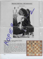 Warsawa 1962 ; Country Match Chess Poland - USA Bogdan Bobby Fischer With Game Details - Poland