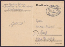 Kulmbach: Oval "Gebühr Bezahlt", O, Handschr. "12", 23.7.46, Bedarf - Briefe U. Dokumente