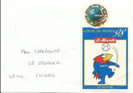 FRANCE LETTRE 3F POUR CHIRAC + VIGNETTE  DE 1998 LETTRE COVER - Brieven En Documenten