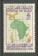 MAROC 1960 N° 396 ** Neuf MNH Superbe C 2.20 € Commission économique Pour L'Afrique à Tanger Carte - Marruecos (1956-...)