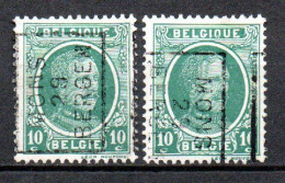 4734 Voorafstempeling Op Nr 194 - MONS 29 BERGEN - Positie A & B - Rollo De Sellos 1920-29