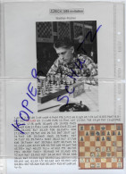 Swiss 1959 ; Chess Zürich Invitation Walther Bobby Fischer With Game Details - Autres & Non Classés