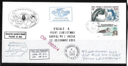 93 - Y&T PO98 & 106 Faune Sur Pli Du 13.12.2003 Kerguelen - Escale à Port Christmas Le 12 Décembre - OP 200./4 Du MD. - Lettres & Documents