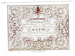 Belgique, "Carte Porcelaine" Porseleinkaart, La Botte Rouge, Maitre Bottier Et Cordonnier, Gand, 105x77mm - Porcelaine