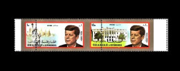 Sharjah: 'John F. Kennedy – Statue Of Liberty – The White House [perforation Error – Verzahnt], 1972', Mi 897+900AZD ** - Kennedy (John F.)