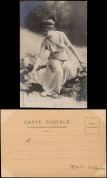 Frühe Fotokunst Fotomontage Frau Mädchen Hübsch Gekleidet 1900 - Unclassified