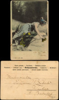Frühe Fotokunst Fotomontage (koloriert) Frau Mädchen Reutlinger Fotoserie 1900 - Non Classés