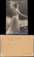 Ansichtskarte  Frühe Fotokunst Fotomontage Frau Im Kleid Lasziver Blick 1900 - Unclassified