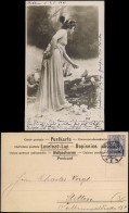 Ansichtskarte  Fotokunst Schöne Frau Am Teich Erotik 1901 - Personnages