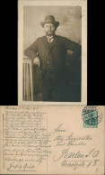 Ansichtskarte Soziales Leben - Mann In Feiner Kleidung 1911 Gel Stempel Dresden - Personnages