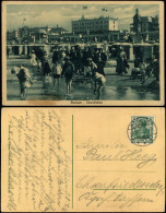 Ansichtskarte Borkum Strandleben Belebte Strand Partie Mit Hotels 1912 - Borkum