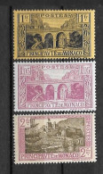 1924 - 95 à 96 + 100 *MH  - Monuments - Ongebruikt