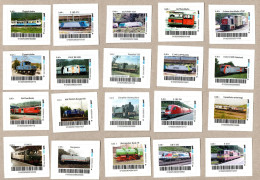 266] BRD - Privatpost - Biberpost - Eisenbahn Train - 30 W - E-Loks Dieselloks  Dampfloks (2 Bilder) - Privados & Locales