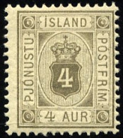 DIENST D 9 *, 1900, 4 A. Grau, Falzreste, Pracht, Mi. 30.- - Altri & Non Classificati