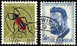 SCHWEIZ BUNDESPOST 591/2 O, 1953, 30 Und 40 C. Pro Juventute, 2 Prachtwerte, Mi. 25.- - Usados