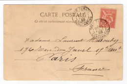 !!! ALGERIE : MOUCHON SUR CPA CACHET DE OUED ZENATI DE 1903 - Cartas & Documentos
