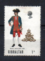 GIBILTERRA GIBRALTAR - 1969 - Royal Artillery (1758) Uniform - Used Stamp    MyRef:N - Gibraltar