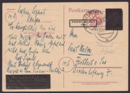 Mengen: PE 814, O, Roter Ra "Gebühr Bezahlt", Roter Handstempel "06", Bedarf, 15.7.45 - Brieven En Documenten