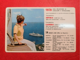 1970 Siosa Line Motonave Da Crociera Nave Ship Calendario Pubblicitario - Petit Format : 1961-70